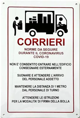 Cartello corrieri Covid-19